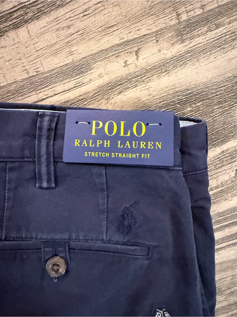 Polo Ralph Lauren 36x32 Navy all over print Embroidered Polo Chino pants - Picture 7 of 7